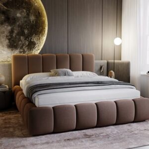 Fabric Bed Velvet Bed Double Bed Upholstered Bed Lahore Bed With Headboard Padded Bed Lahore Bed Manufacturer Lahore Cushion Bed Buy Padded Bed online Pakistan
